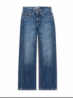 Request Boys Straight Leg Jeans Size 10 100% Cotton Medium Wash Skater Y2K